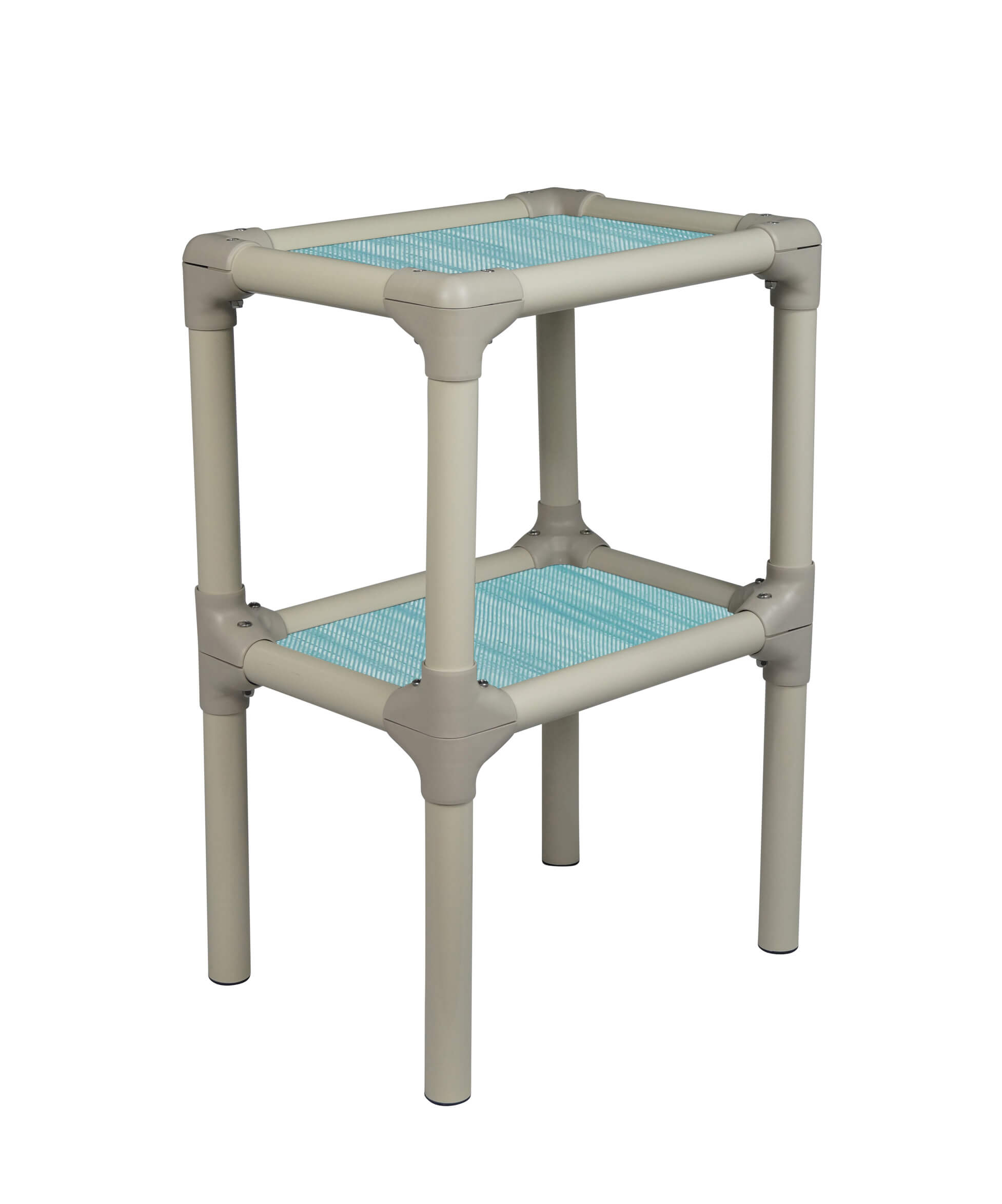 2 Nest Textilene Teal Almond Cat Tower