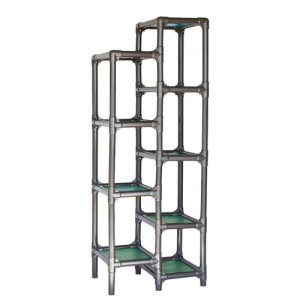 9 Nest Vinyl Forest Walnut Cat Tower