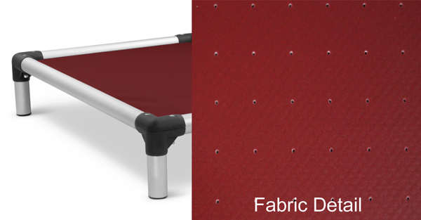 35 x 23 Perforated Burgundy Anodized Aluminum Bed