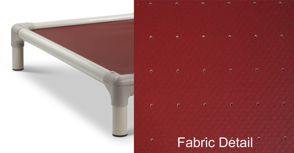35 x 23 Perforated Burgundy Almond PVC Bed
